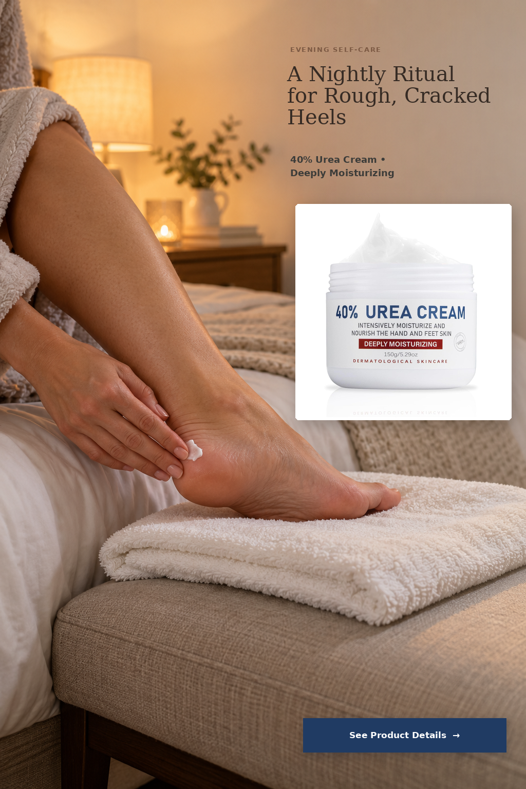 OUKEYA 40 Percent Urea Cream Hand Foot Cream, supplied image 4